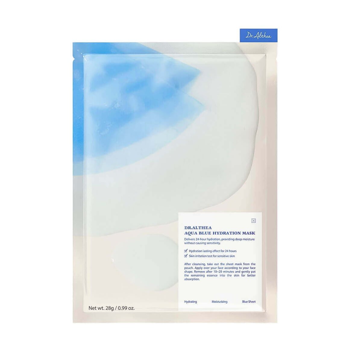 Зволожувальна тканинна маска для обличч Dr. Althea Aqua Blue Hydration Mask, 28 г