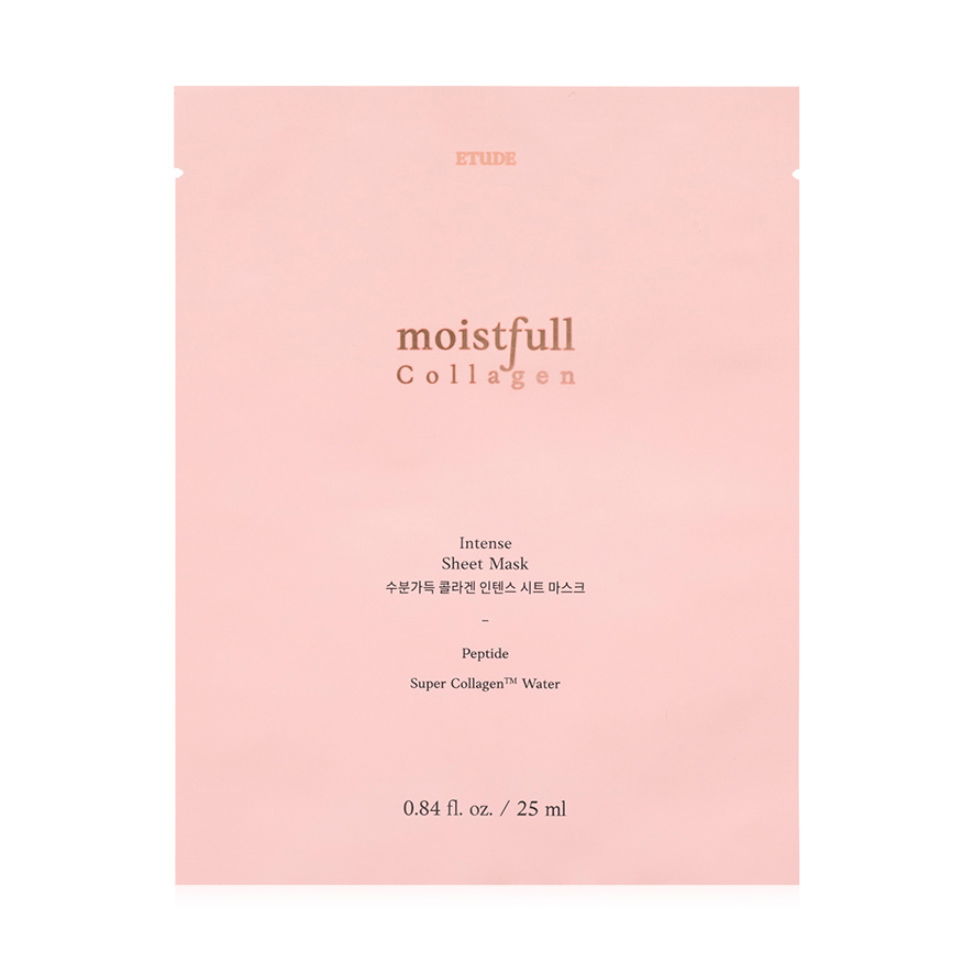 Зволожувальна тканинна маска для обличчя Etude House Moistfull Collagen Intense Sheet Mask з пептидами, 25 мл