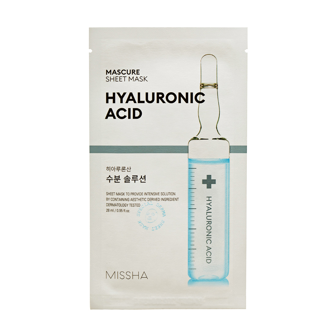 Зволожувальна тканинна маска для обличчя Missha Mascure Hydra Solution Sheet Mask з гіалуроновою кислотою, 28 мл